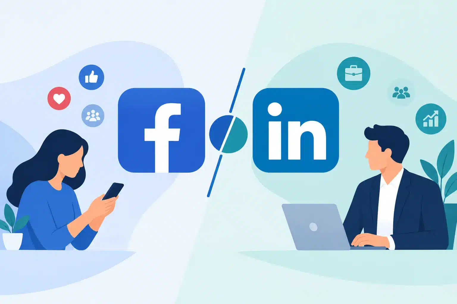 Facebook versus LinkedIn: welk kanaal wint?